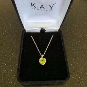 Kay Peridot Heart Necklace Sterling Silver